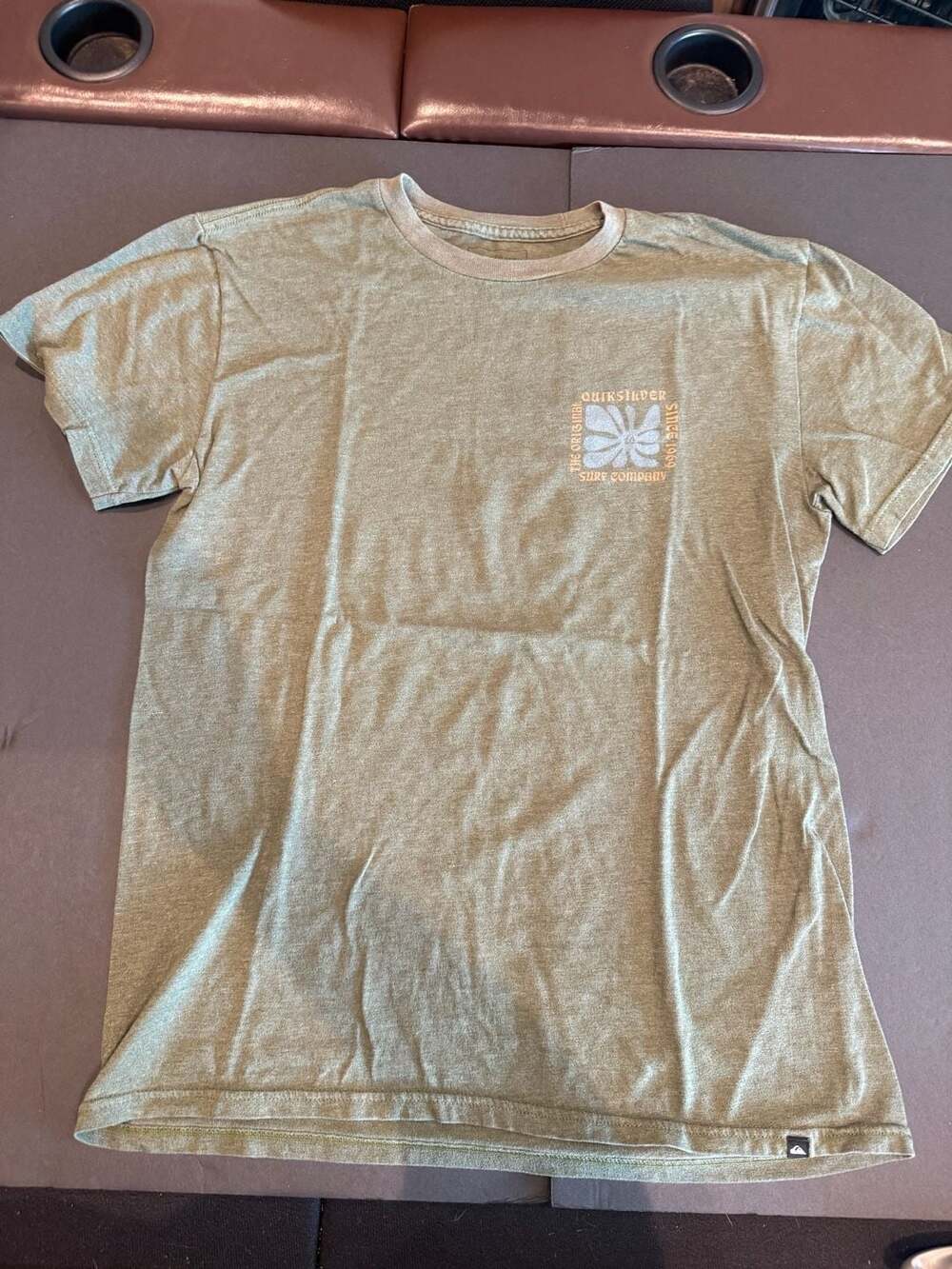 Quiksilver Surf Company Graphic T-Shirt Medium Green